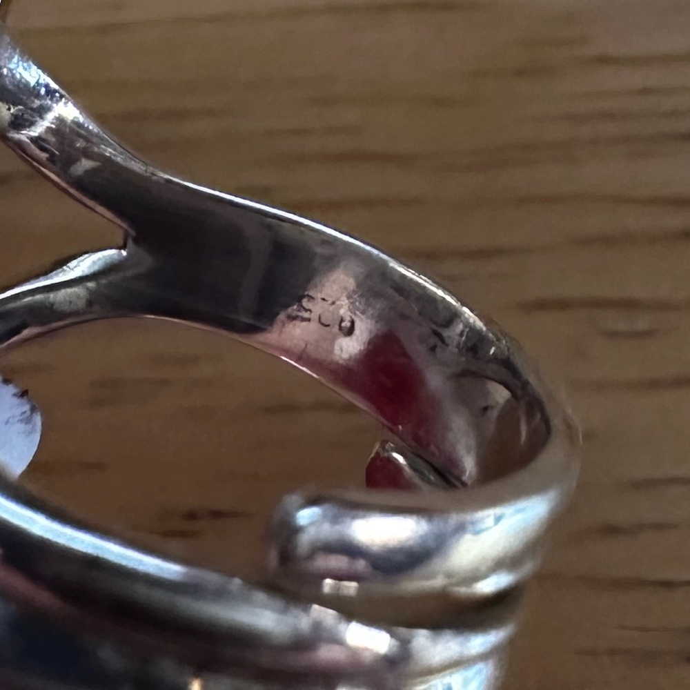 Beautiful Turquoise Solid Sterling Silver Ring - Picture 11 of 12